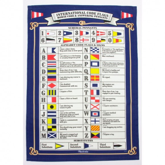 Code Flags, Morse Code, Nautical Sayings, Knots & Signaling Galley Clo ...