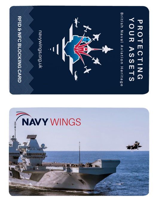 Navy Wings RFID NFC Blocking Card Navy Wings Flight Store Navy Wings Rfid Nfc Blocking Card Navy Wings Flight Store